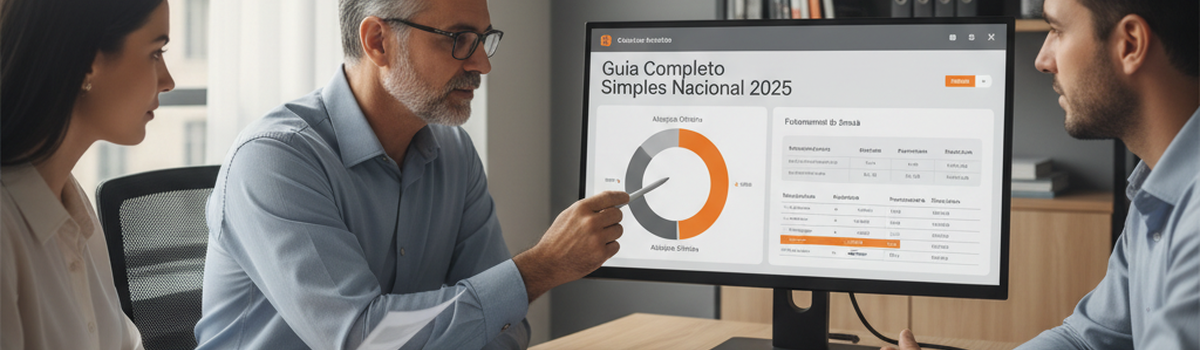 Ilustracao sobre Guia Completo Simples 2025 e Tabela Simples Nacional